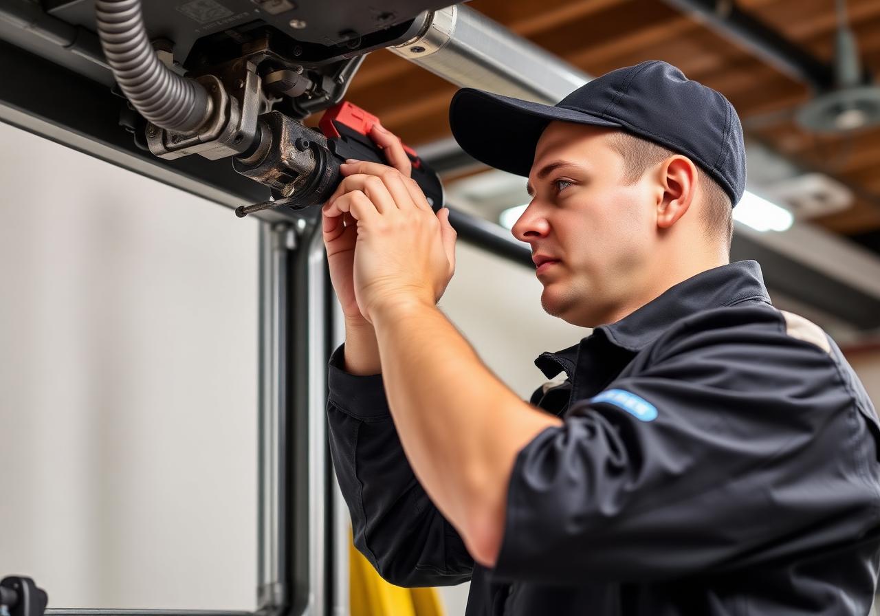 Local Youngsville, NC Garage Door Repair technician at work